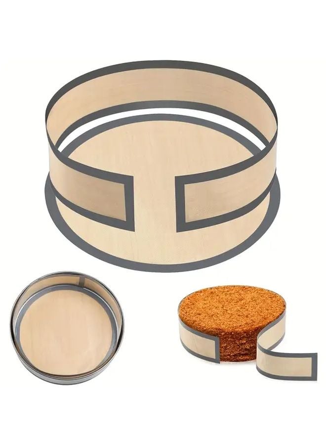 Gray 2 Piece Silicone Baking Mat Set for 9 Inch Springform Pan Non Stick Easy Clean - Image 1